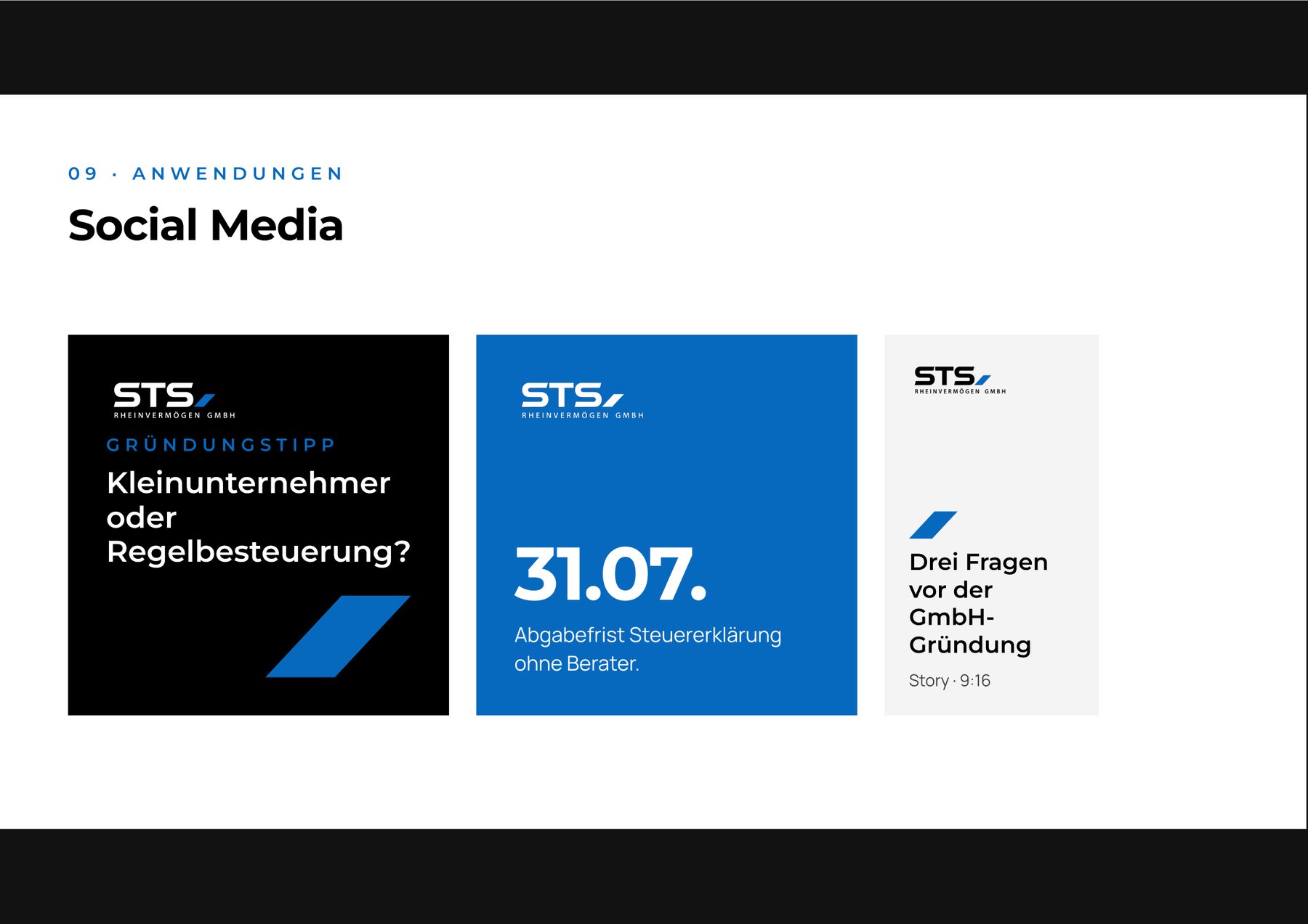 Social-Media-Vorlagen für STS Rheinvermögen